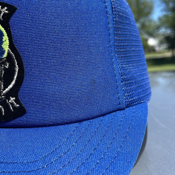 Vintage Don’t Trash It Earth Day Global Health Recycling Peace Love Patch Hat - Picture 5 of 12